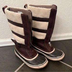Sorel Helen of Tundra II tall leather shearling winter snow boot